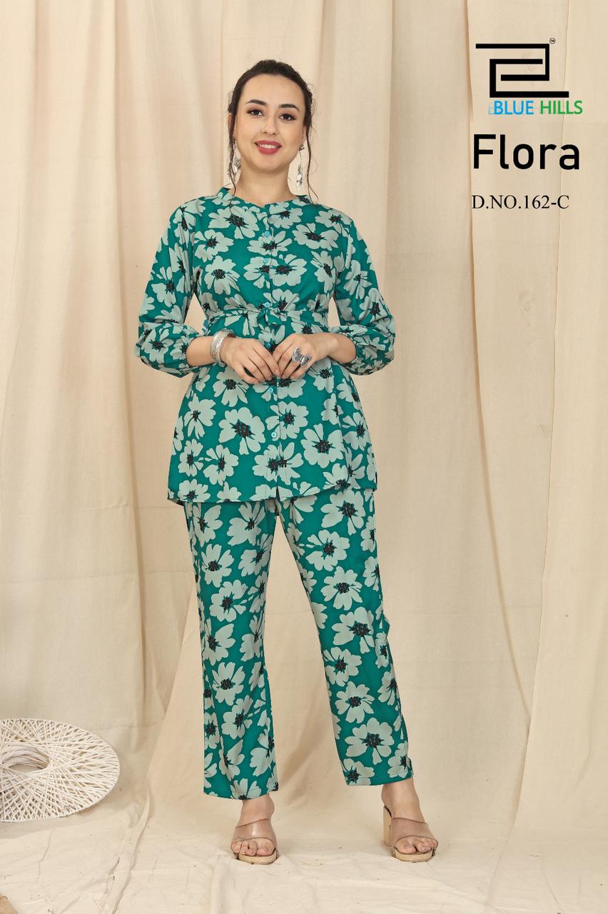 Blue Hills Flora Crepe Print Cord Set Western Catalog
